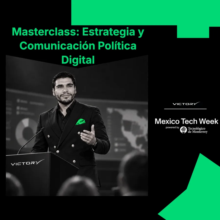 Flyer: Masterclass: Estrategia y Comunicación Política Digital